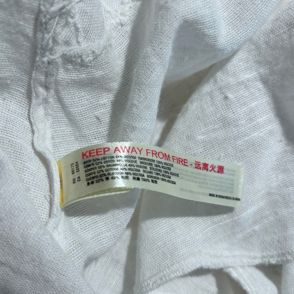 FREE PEOPLE Sz XS Intimately Free Line Eyelet Lace Cotton Open Front Kimono - Picture 12 of 12